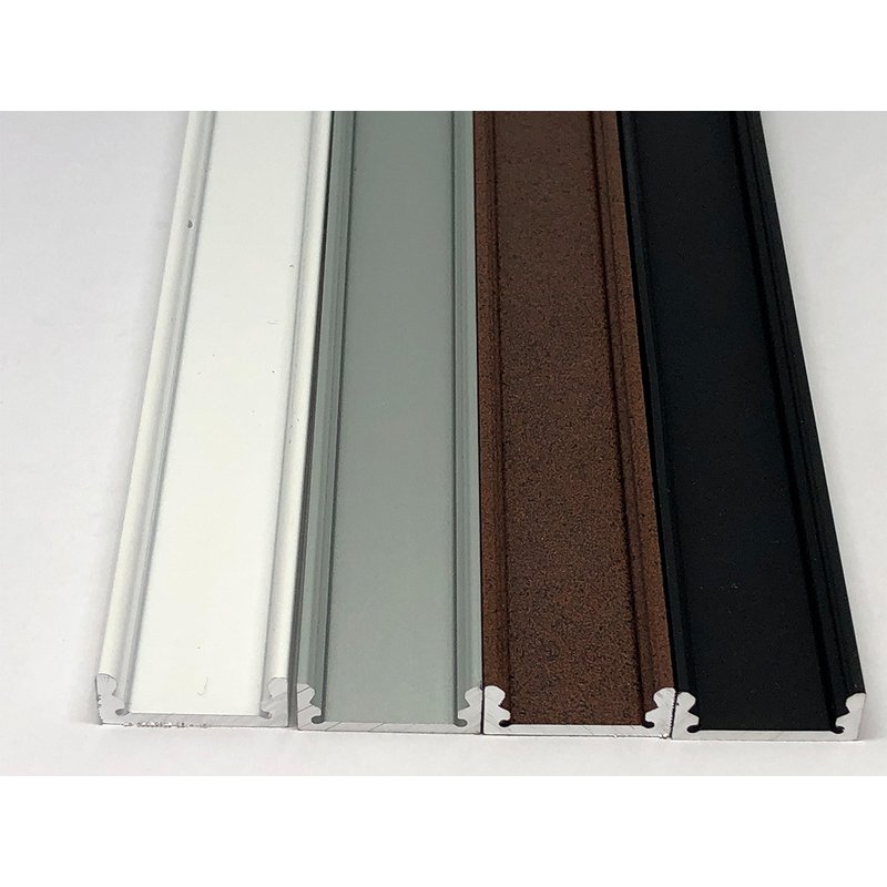 3 Metri Profilo Barra Alluminio Anodizzato Standard 17,4X7mm Colore Nero Interno 12mm