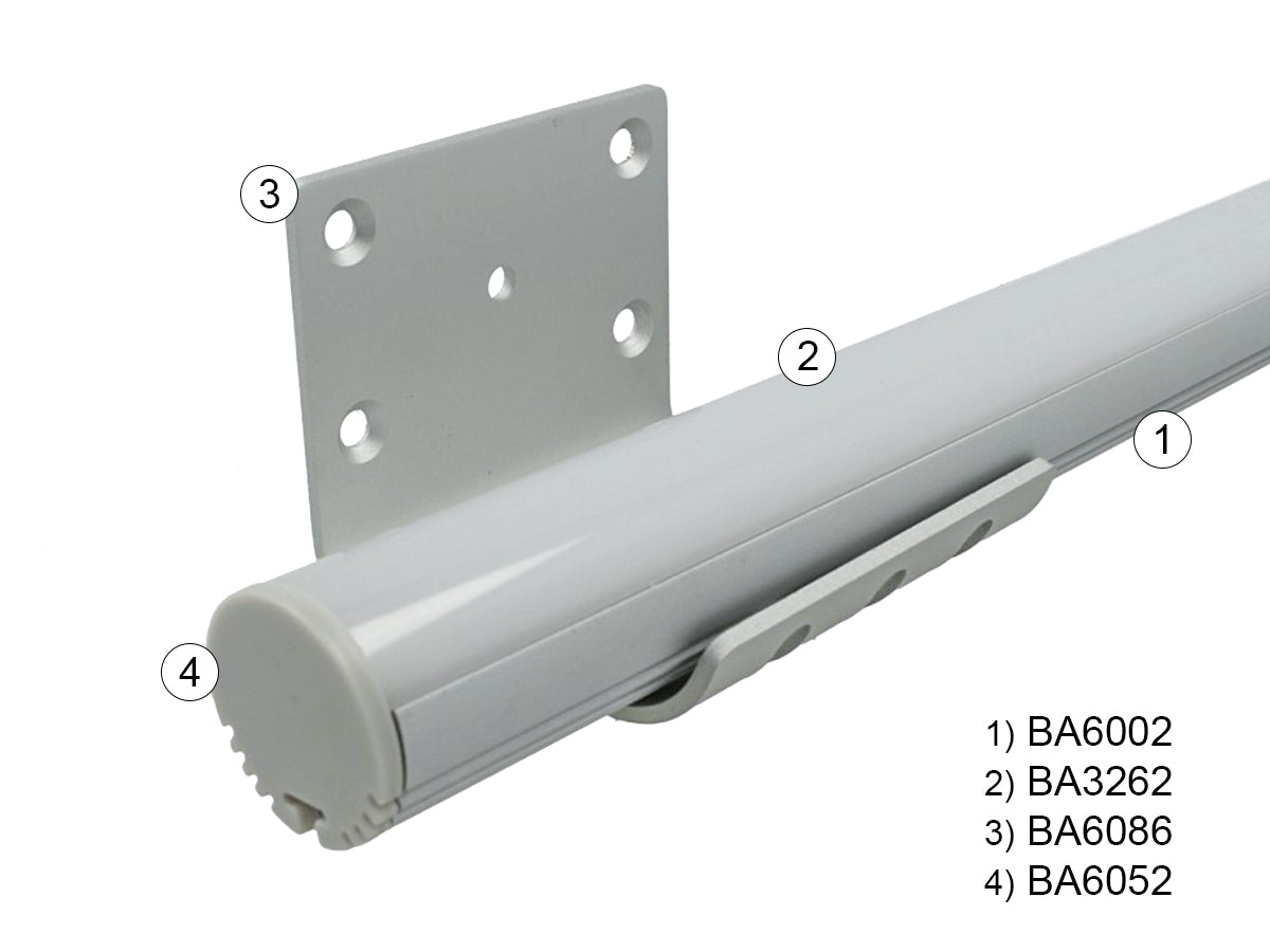 3 Metri Profilo Barra Alluminio Tondo Multiuso per Strip LED 5 Modalità di Montaggio