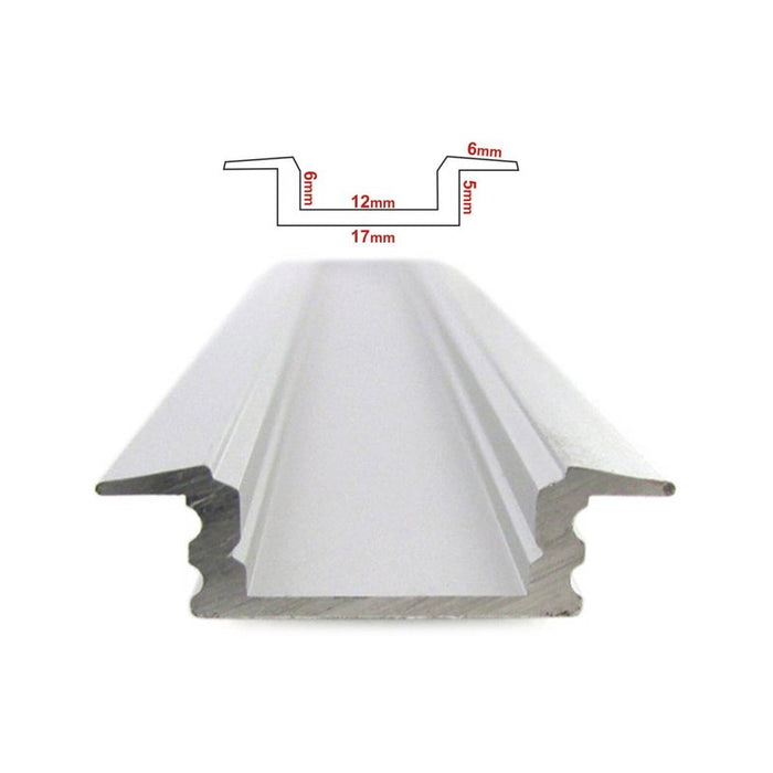 3 Metri Profilo Canalina Barra Alluminio LED Anodizzato Quadrato Incasso Slim per Striscia LED fino 12mm