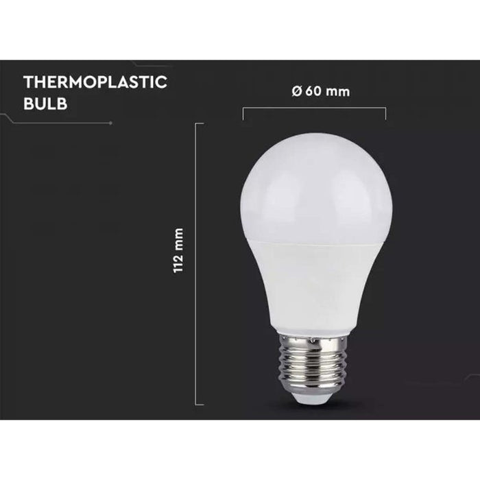 3 PZ Lampada Led E27 A60 9W Bianco Caldo 2700K Bulbo Sfera 806 Lumen SKU-217240