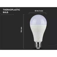 3 PZ Lampada Led E27 A65 15W Bianco Freddo 6400K Bulbo Sfera 1350 Lumen SKU-2818