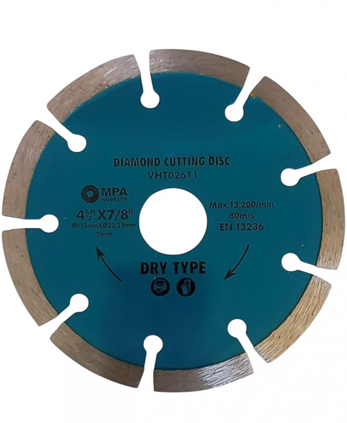 3 Pezzi Disco Diamantato 115mm Taglio per Cemento, Calcestruzzo, Pietra, Mattoni VHT02611