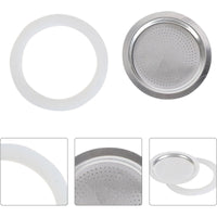 3 Tazze Guarnizione e Filtro Caffettiera Universale per Moka  (3 tazze) 53326