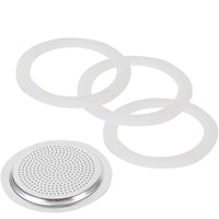 3 Tazze Guarnizione e Filtro Caffettiera Universale per Moka  (3 tazze) 53326