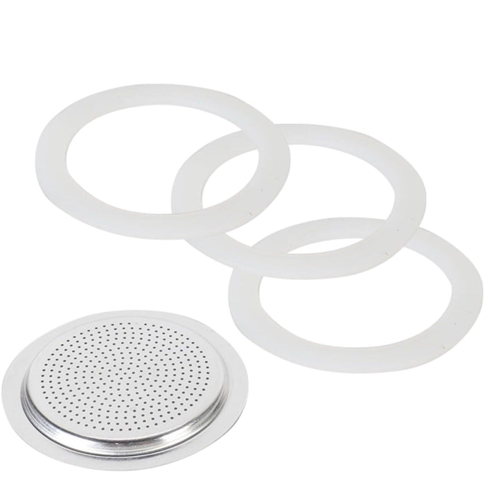3 Tazze Guarnizione e Filtro Caffettiera Universale per Moka  (3 tazze) 53326