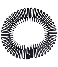 3 Cerchietto Frontino Raggiera Nero 10cm Ferma Capelli In Plastica Acconciatura         