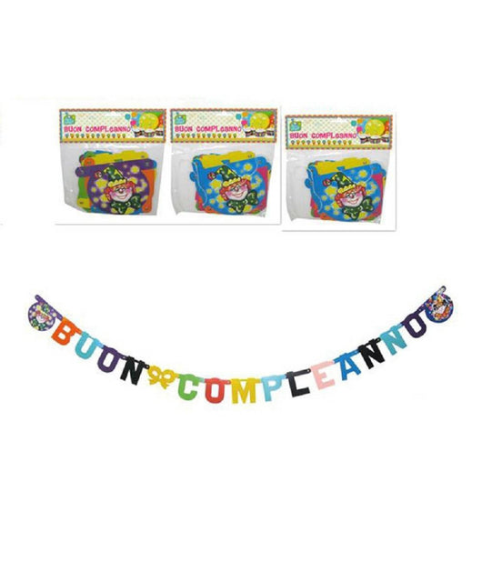 3 Festone Buon Compleanno Striscione Per Party Festa Decorazione Feste         