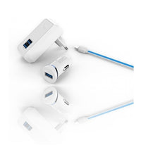 3 In 1 Spina Alimentatore 2 Porte Usb Adattatore Android Samsung Huawei         