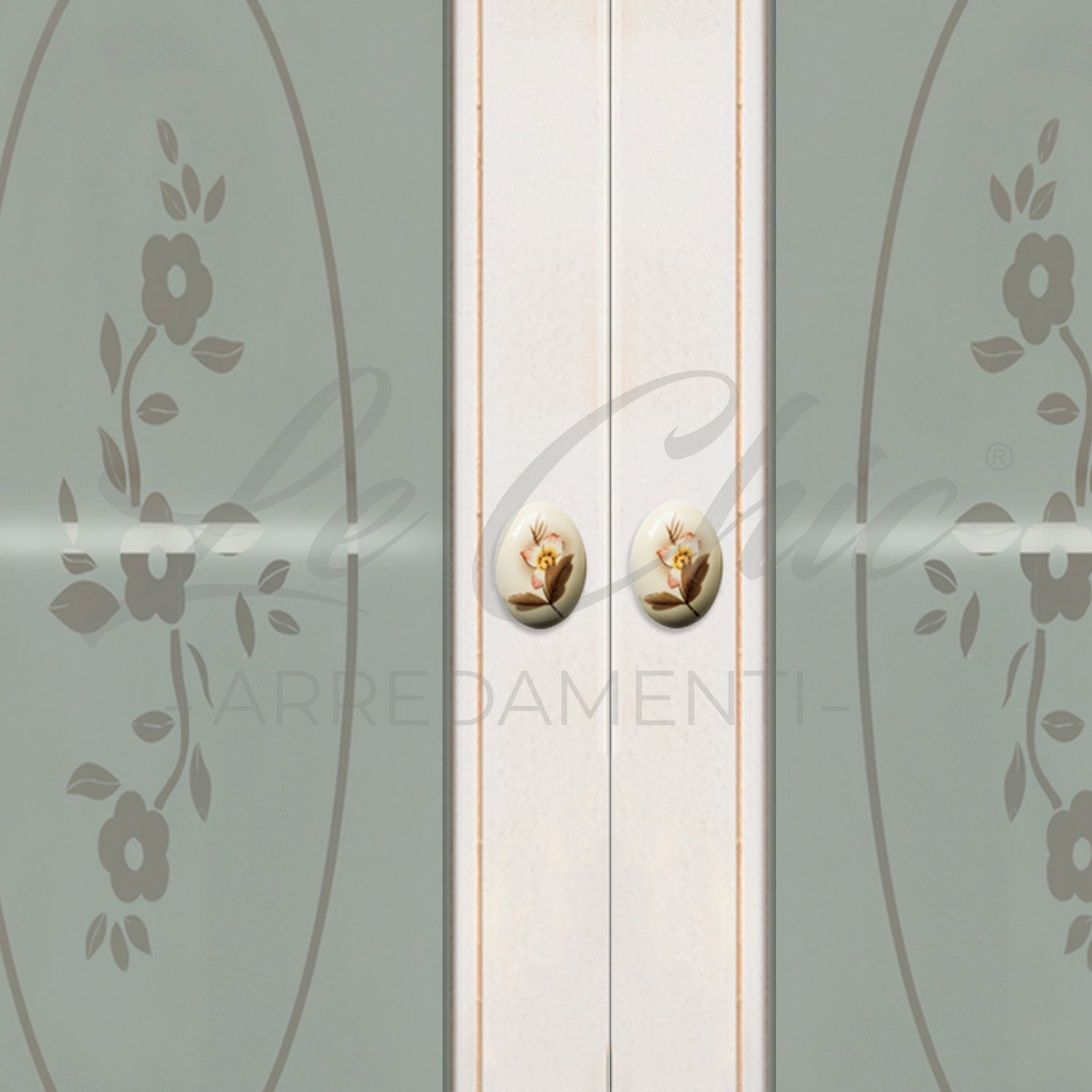 Pensile colore avorio decapè a doppia anta bagno multiuso