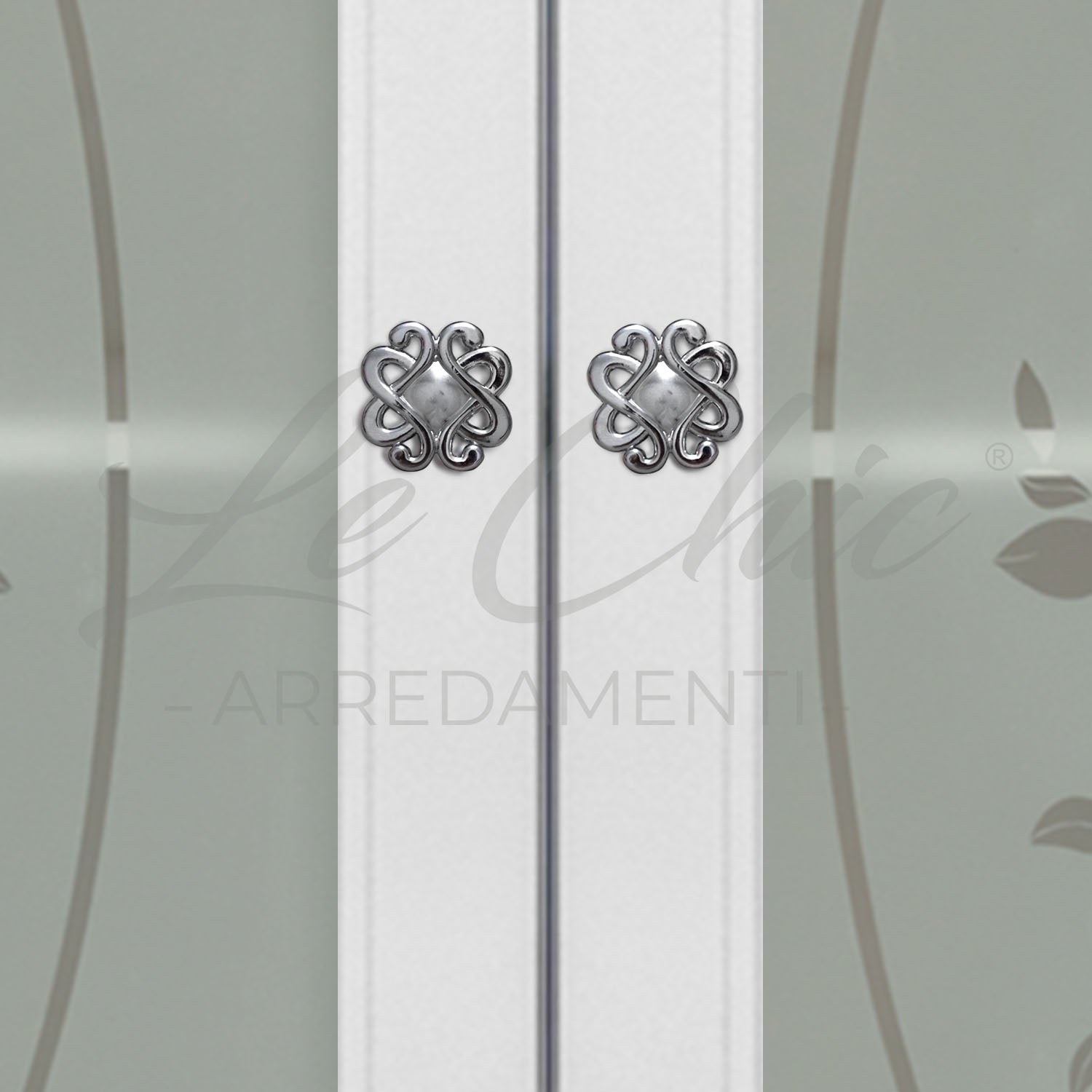 Pensile finitura bianco shabby chic a 3 ante