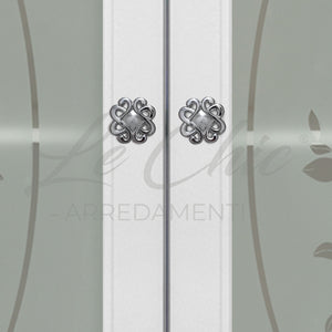 Pensile finitura bianco shabby chic a 3 ante