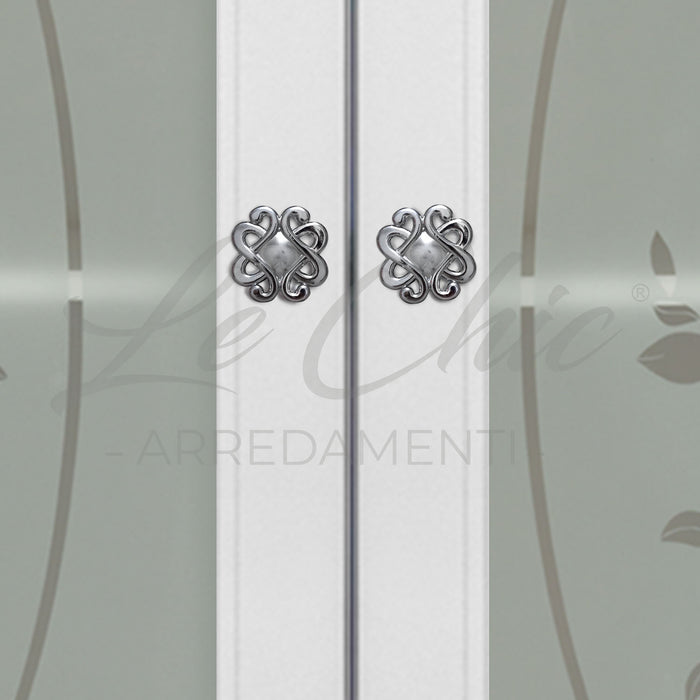 Pensile finitura bianco shabby chic a 3 ante