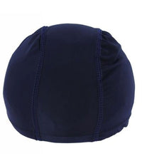 3 Pz Cuffia Piscina Mare Nuoto Pressata Monocolore Blu Con Fascia Elastica 2 Cm         