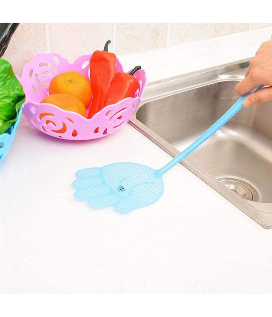 3 Pz Paletta Abbattimosche Abbatti Mosche Scaccia Insetti Colori Assortiti 47 Cm         