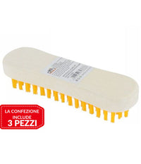 3 Pz Spazzola Per Indumenti Bucato Setole Pulizia Casa Lavaggio Vestiti In Legno         