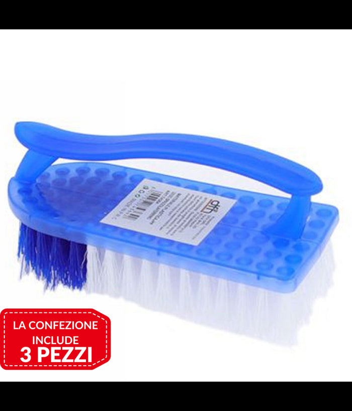 3 Pz Spazzola Per Indumenti Bucato Setole Pulizia Casa Lavaggio Vestiti Scarpe         