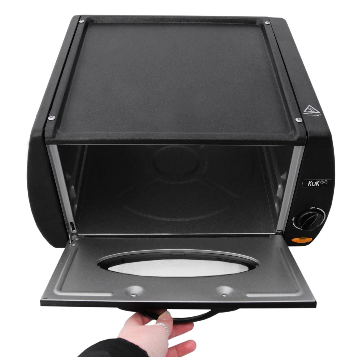 Mini Forno Tandoori Elettrico Fornetto per Pizza Piadine Panini con Piastra Superiore Anti Aderente per Ricette orientali Capacità 13L 2100W