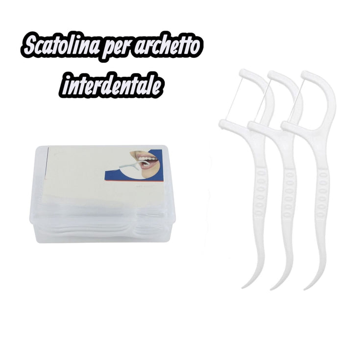 30 Pz Monouso Filo Interdentale 23mm Pulizia Denti Profonda e Delicata Art.72819