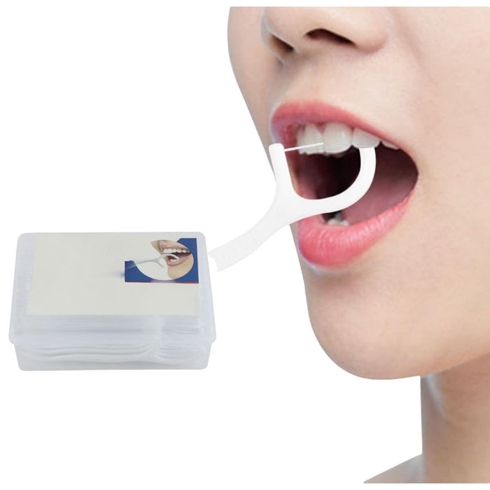 30 Pz Monouso Filo Interdentale 23mm Pulizia Denti Profonda e Delicata Art.72819