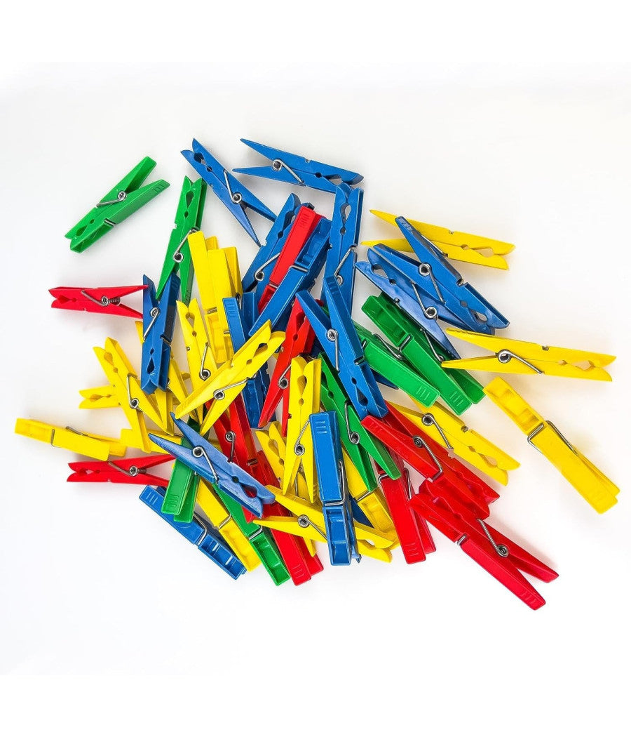 30 Pezzi Pinze Mollette Stendere Panni Bucato Colorate Extra Forti In Plastica         