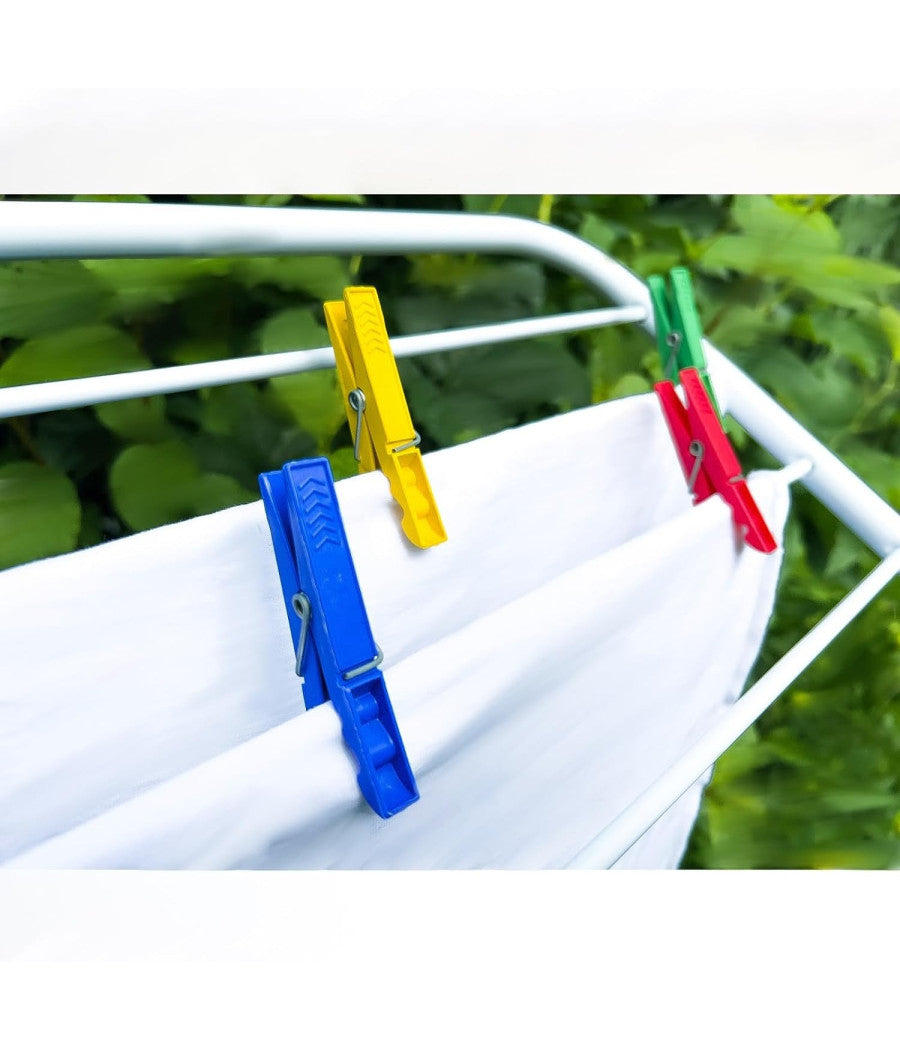 30 Pezzi Pinze Mollette Stendere Panni Bucato Colorate Extra Forti In Plastica         