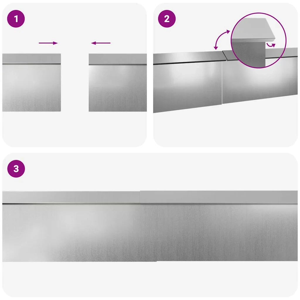 Recinzioni per lumache 8 pcs Argento Acciaio zincato 874880