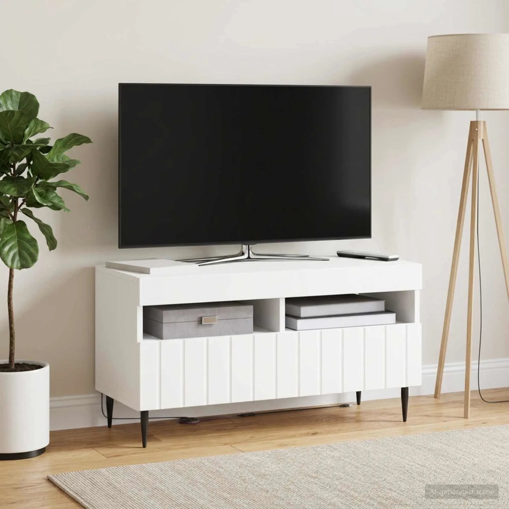 Mobile TV LED Bianco Legno ingegnerizzato 896555