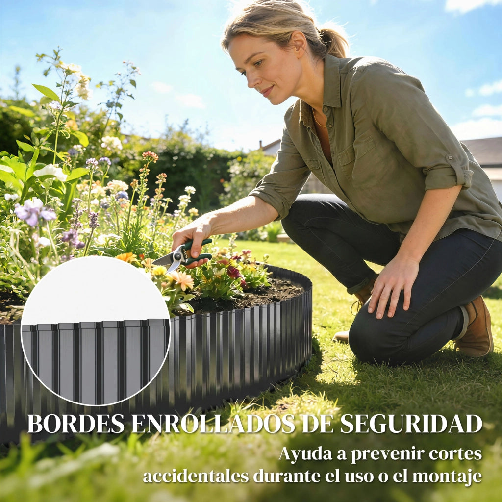 Recinzione da Giardino ¨C Zephmum ¨C Grigio Scuro Acciaio Galvanizzato 650x20 cm