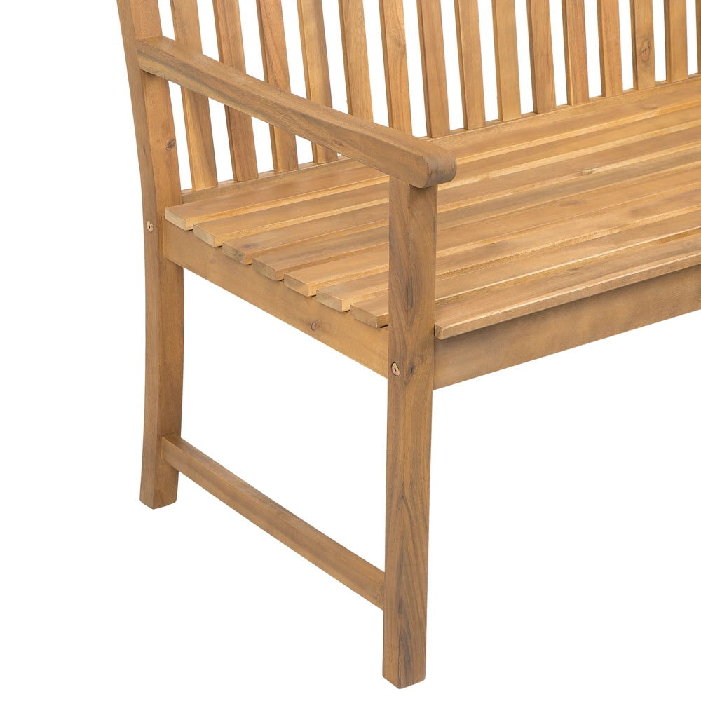 Panca da giardino leggera in legno di acacia 160 cm a doghe design esterno patio in stile rustico