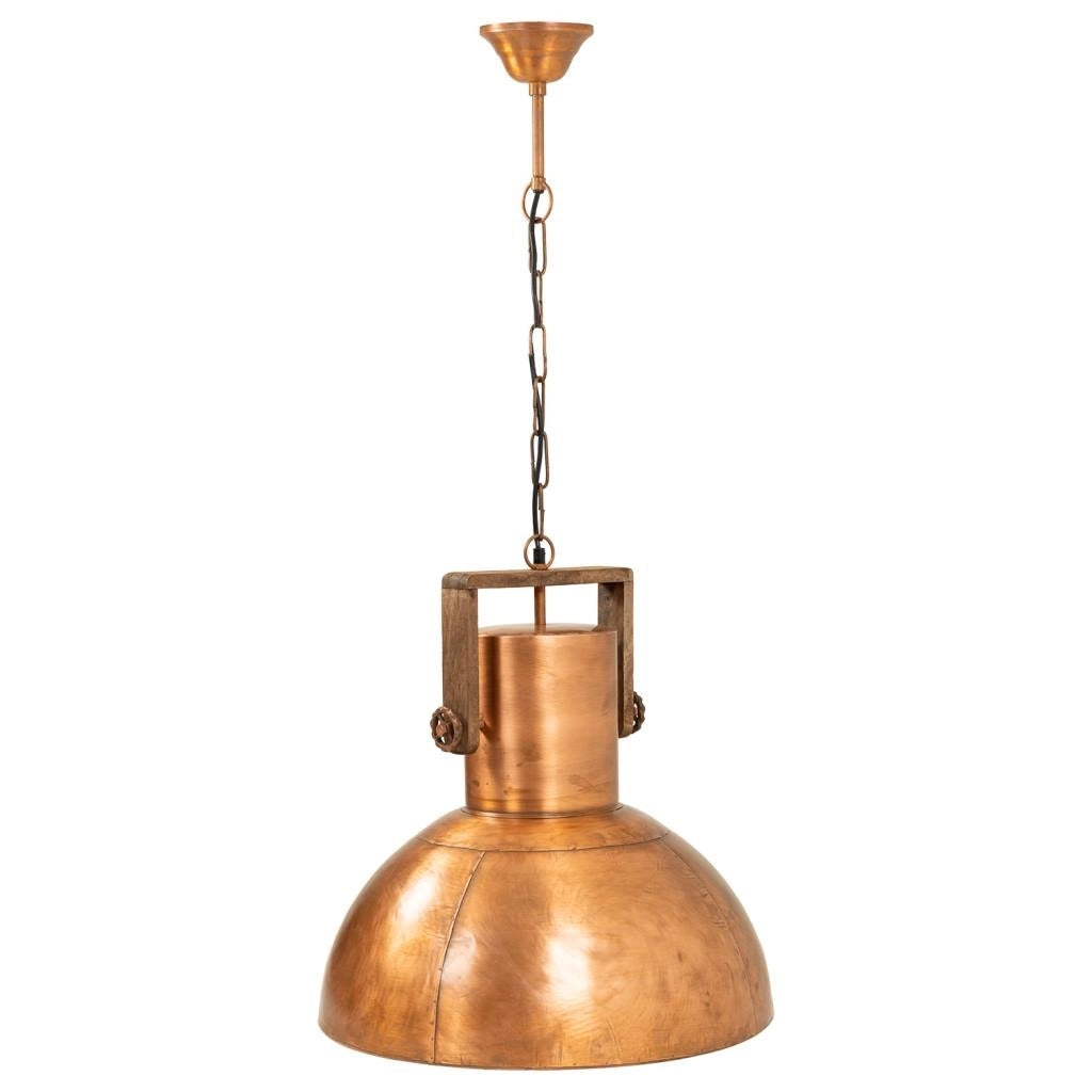 Lampada da soffitto in metallo ramato, 30x30x50h cm