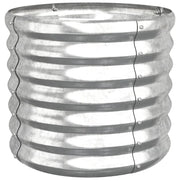 Fioriera rialzata per piante e fiori terrazza giardino acciaio verniciato a polvere 40 x 40 x 36 cm argento 02_0038572