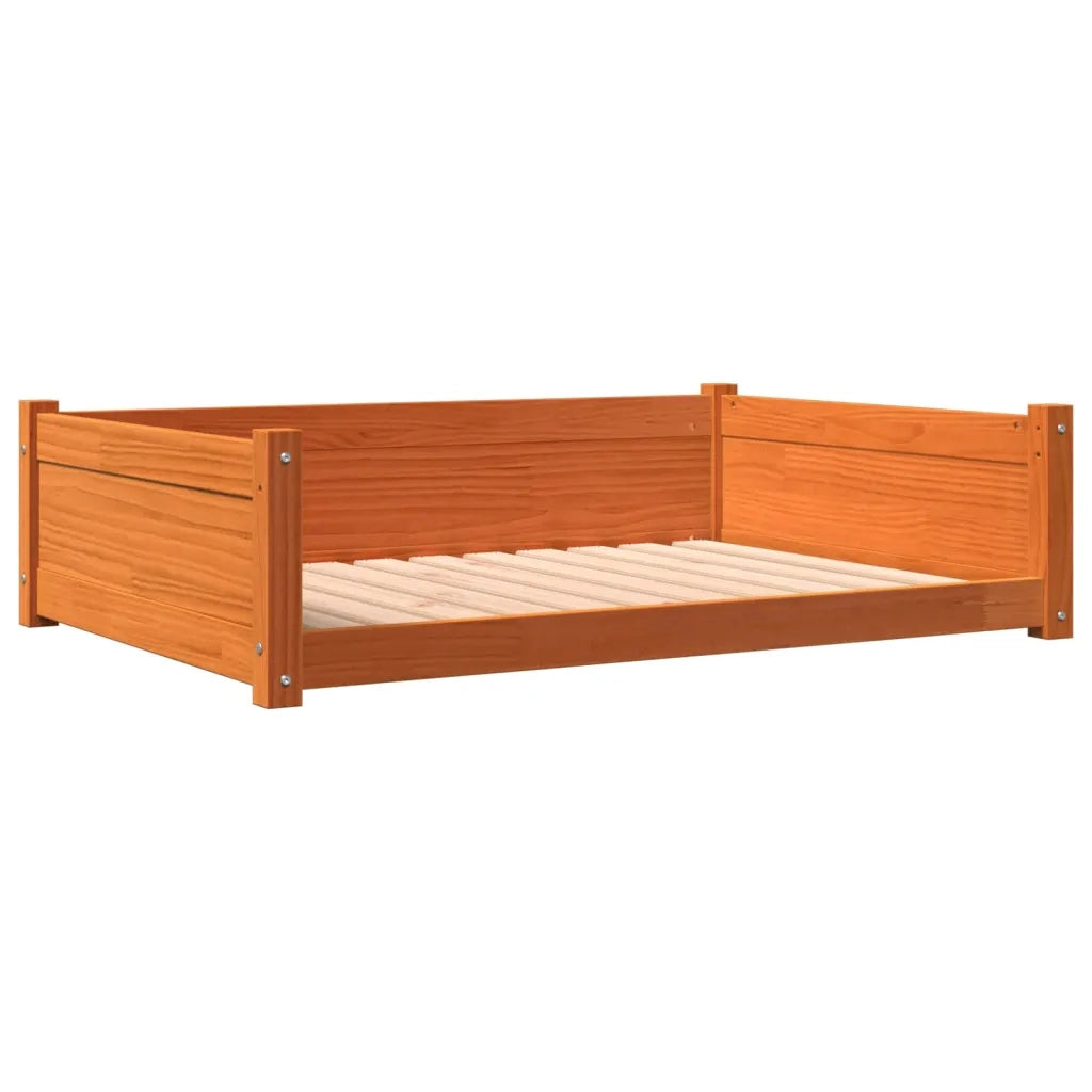 Cuccia Cani Marrone Cera 105,5x75,5x28 cm Legno Massello Pino