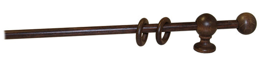 bastone a strappo d 23 mm noce 200 cm con supporti  cod:ferx.30017