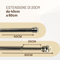 Bacchette Per Tende A Vetro colorate Colore: CROMO