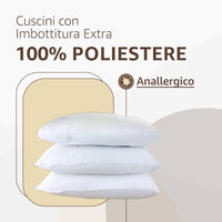 SONIT - Cuscini per Divano e Camera da Letto 45x45 con Imbottitura - Cuscini Da Divano Anallergici - Set Decorativo per Salotto, Giardino e Ufficio Pacco da: 8