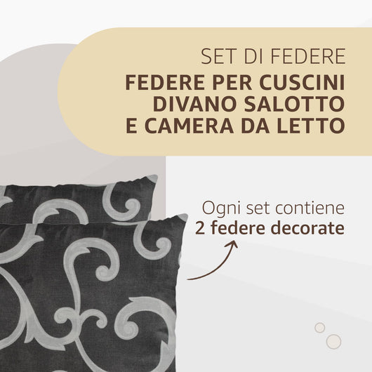 SONIT - Cuscini Divano Decorativi con Cerniera a Scomparsa 50X50 Colore: NERO