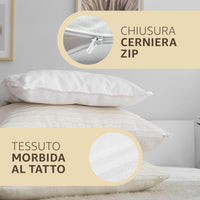 SONIT - Copricuscino Letto - Federe Cuscino per Camera - Coprifedere Cuscini Letto Con Cerniera - Dimensione 50x80 Pacco da: 8