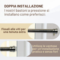 Bacchette Per Tende A Vetro colorate Colore: CROMO