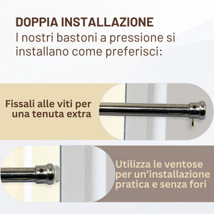 Bacchette Per Tende A Vetro colorate Colore: CROMO