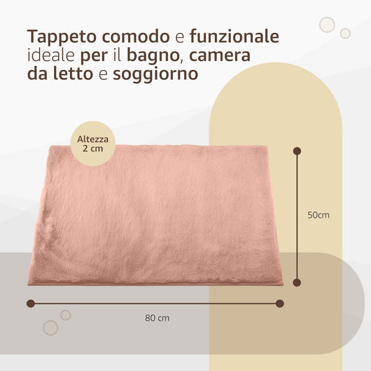 SONIT - 2x Tappeto Scendiletto Moderno 50x80cm - Tappeto per Camera e Salotto - Tappeto Scendiletto Assorbente e Antiscivolo - Tappeto Morbido Colore: CIPRIA