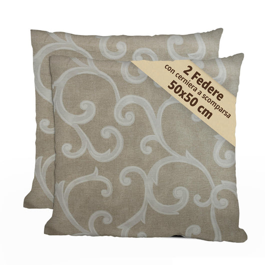 SONIT - Cuscini Divano Decorativi con Cerniera a Scomparsa 50X50 Colore: BEIGE