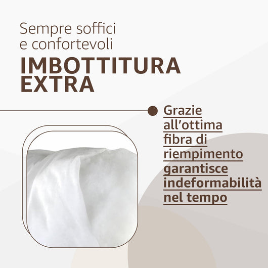 SONIT - Cuscini per Divano e Camera da Letto 45x45 con Imbottitura - Cuscini Da Divano Anallergici - Set Decorativo per Salotto, Giardino e Ufficio Pacco da: 4