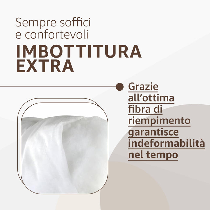 SONIT - Cuscini per Divano e Camera da Letto 45x45 con Imbottitura - Cuscini Da Divano Anallergici - Set Decorativo per Salotto, Giardino e Ufficio Pacco da: 4