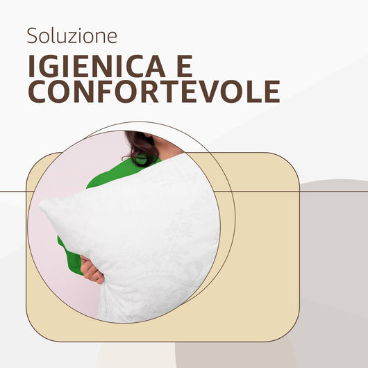 Federe Copricuscino Letto con Cerniera e Tessuto Damascato Pacco da: 2