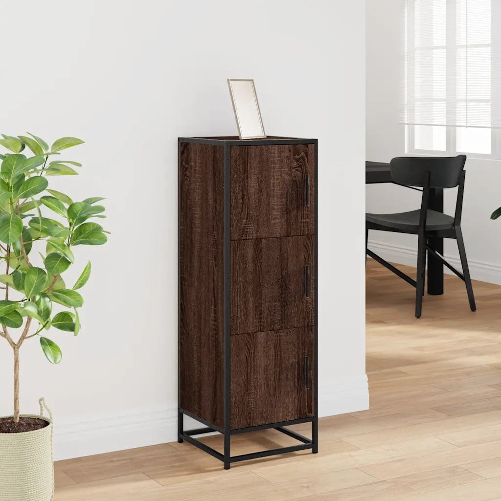 Credenza Rovere Marrone Legno Multistrato Metallo 849068