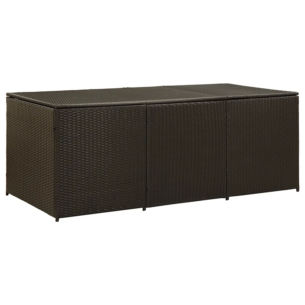 Baule da Giardino in Polyrattan 180x90x70 cm Marrone CFW2854149