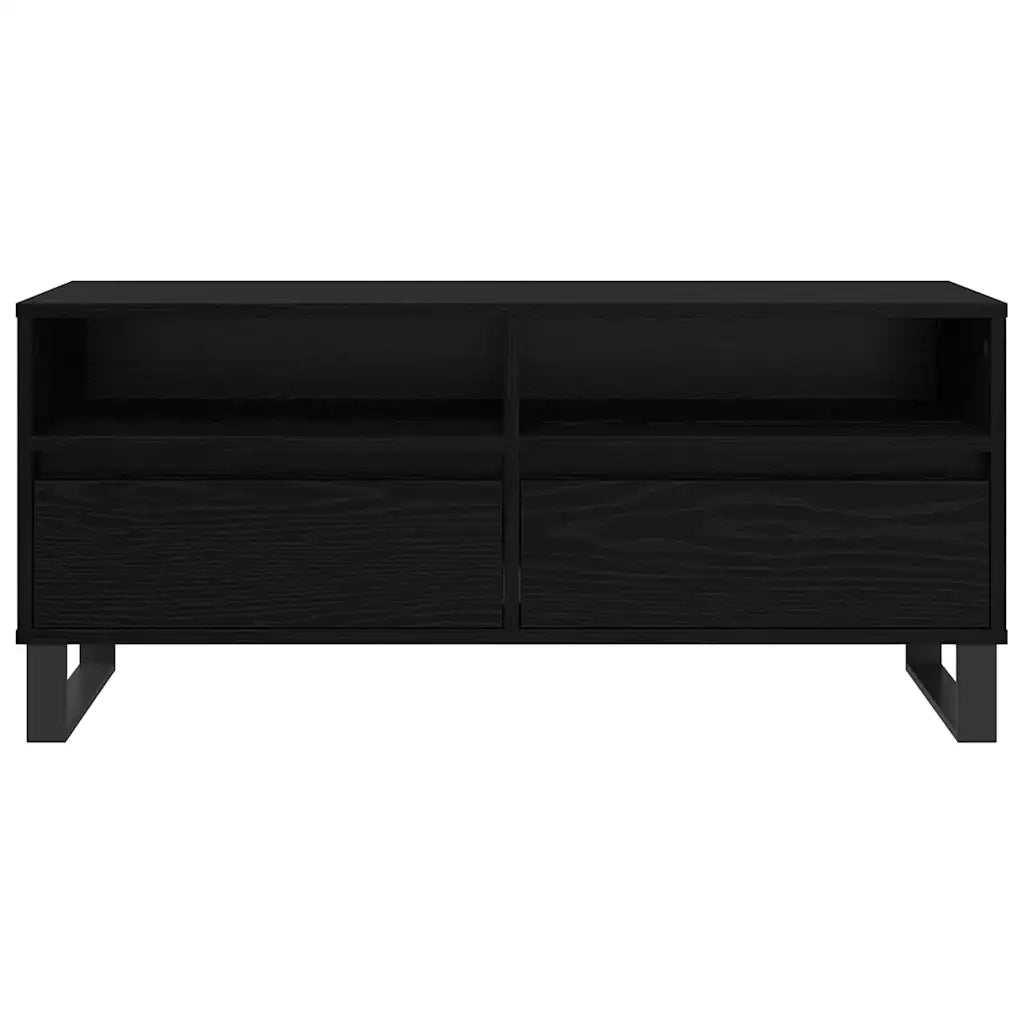 Mobile TV con cassetto Rovere Nero 100 x 34,5 x 44,5 cm 881788