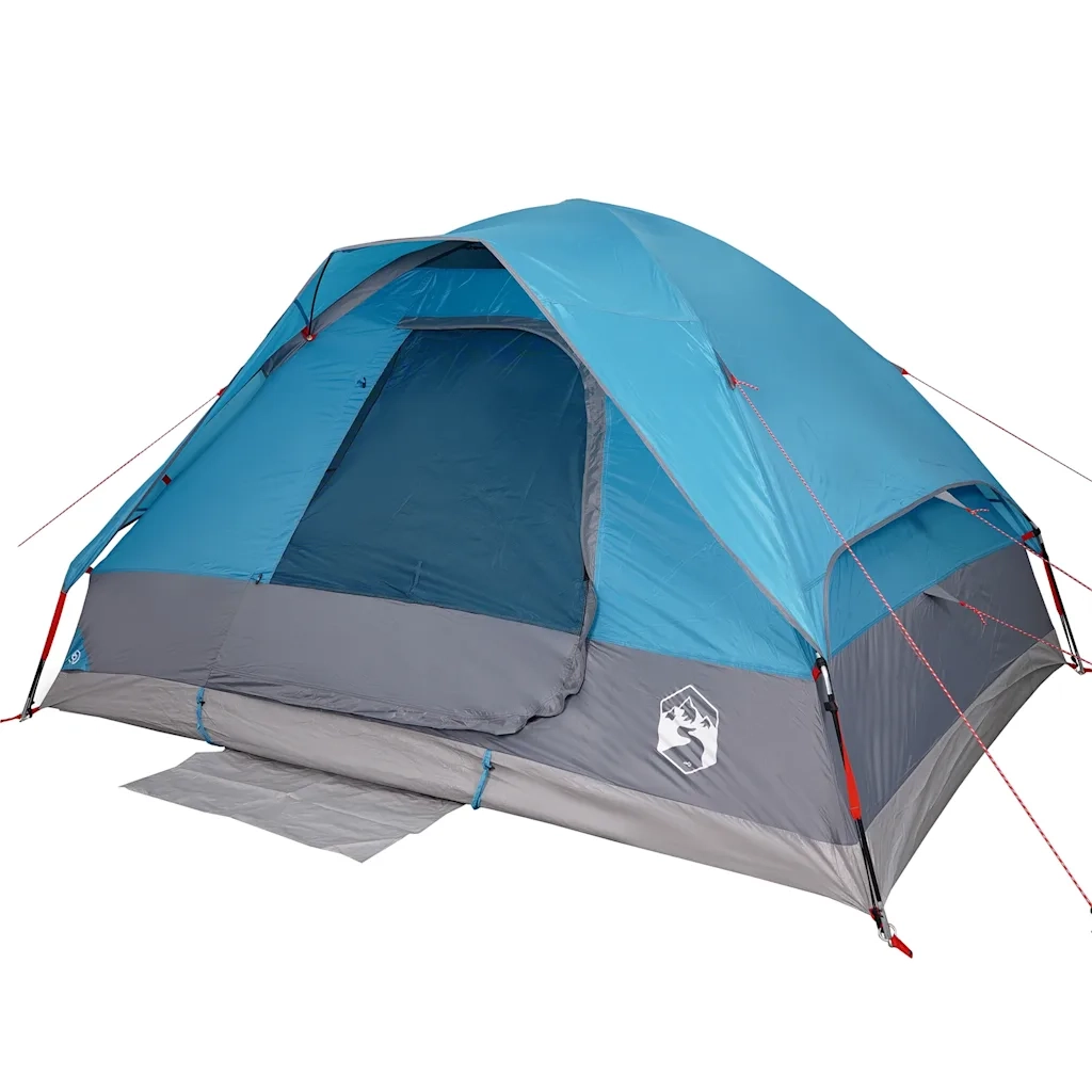 Tenda da Campeggio a Cupola per 2 Persone Blu Impermeabile 94774
