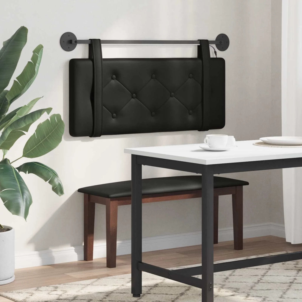 Testiera sospesa Con luce LED Nero Similpelle 3424131