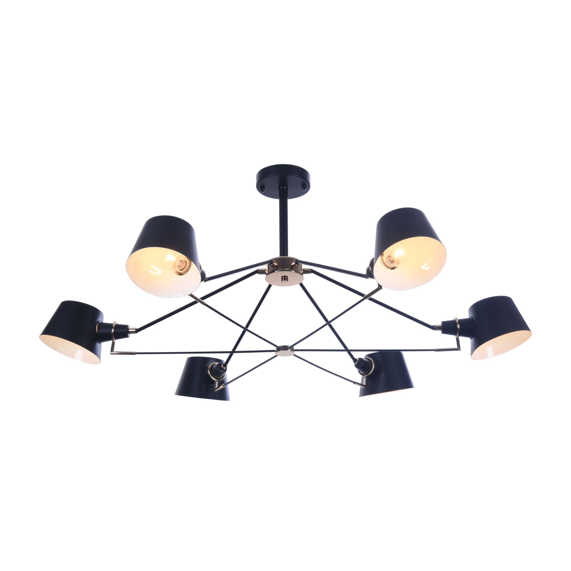 Lampadario Modern in Metallo Abigail Nero